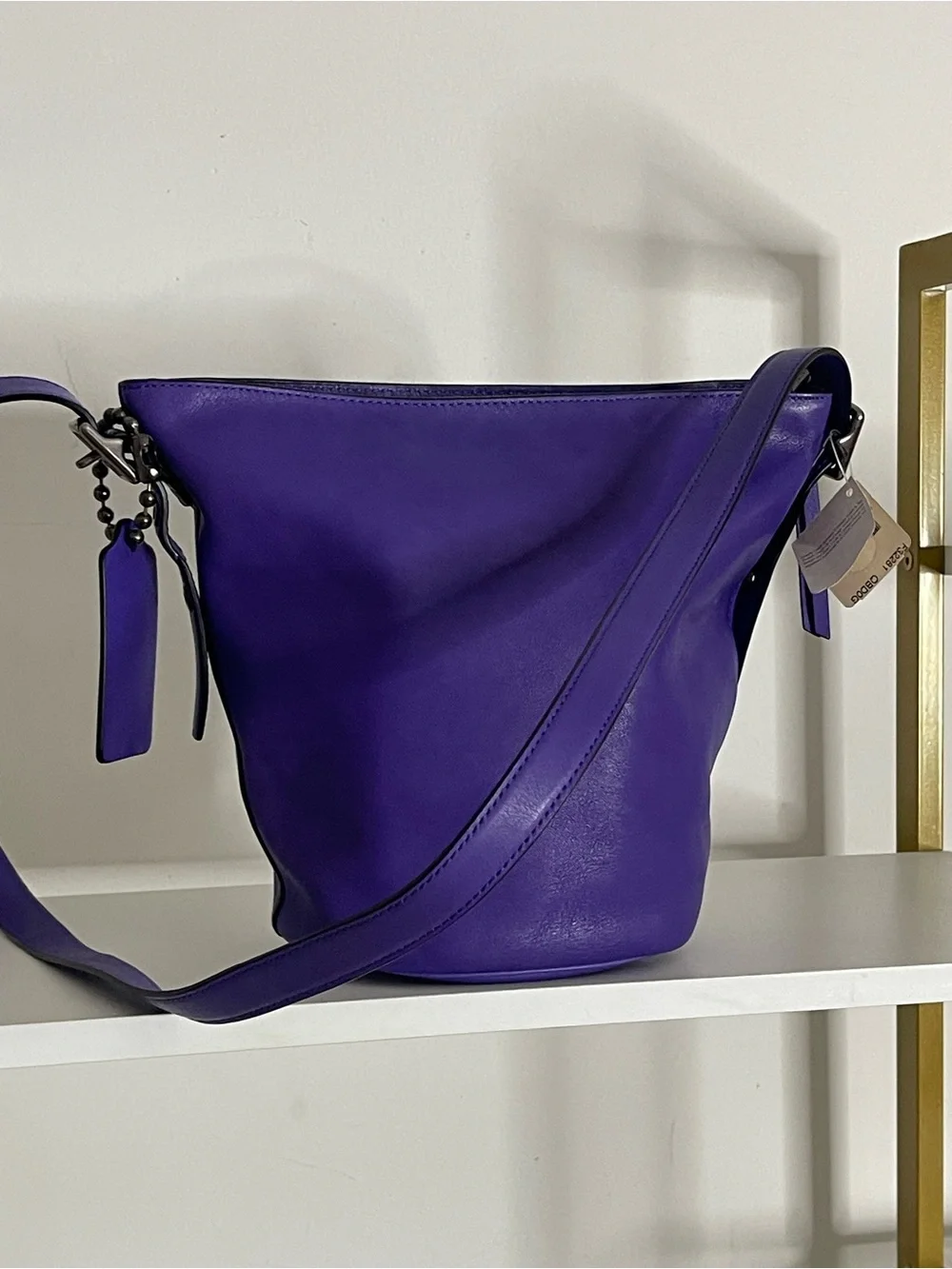 Coach Mini Duffle Purple Bleeker Tote Handbag